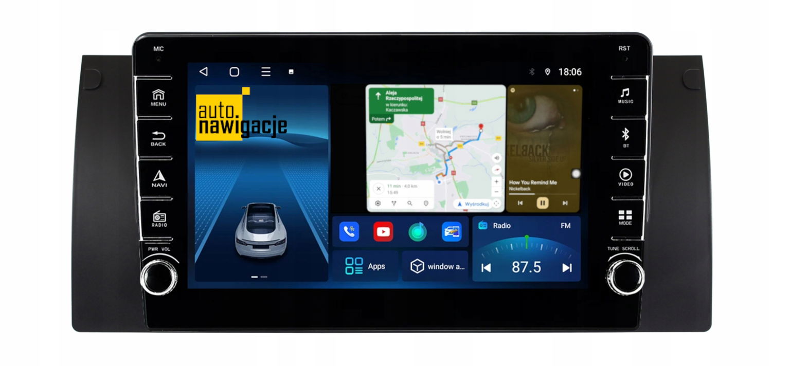 Rádio Navigácia Gps Bmw 5 E39 1998-2004 Android