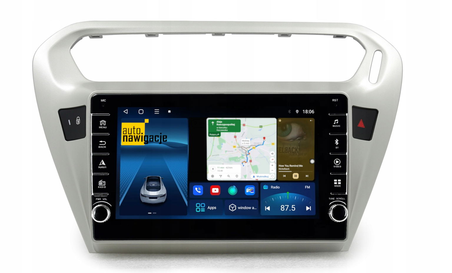 Rádio Navigácia Gps Citroen C-elysee 2012+ Android