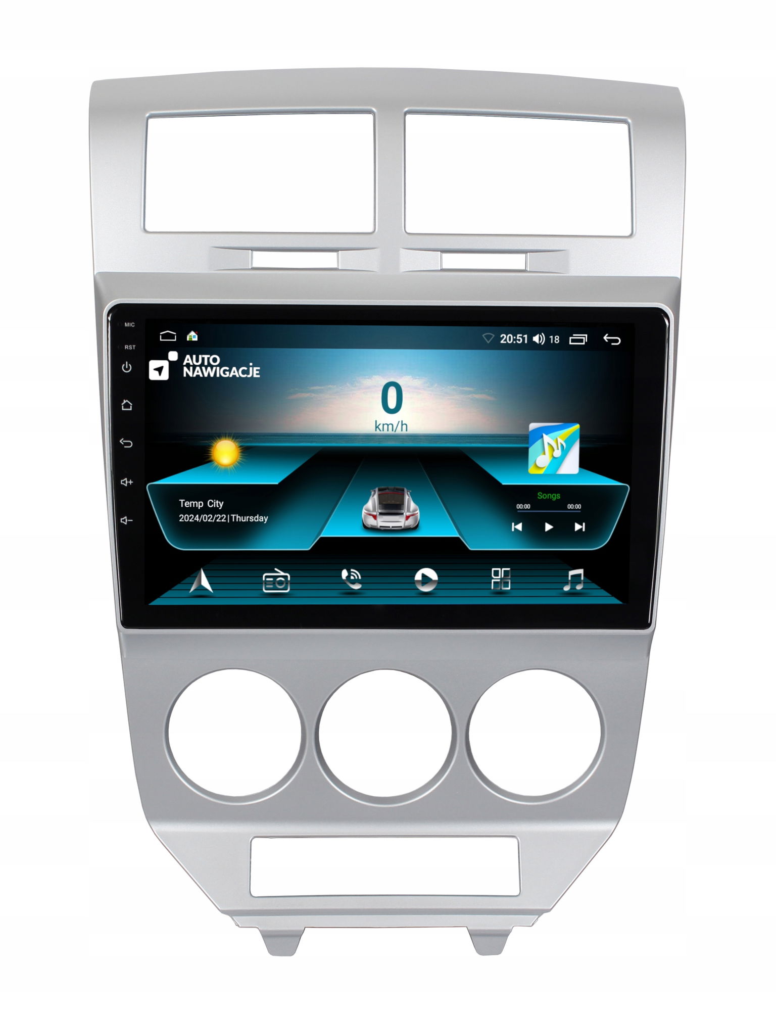Rádio Navigácia Gps Dodge Caliber 2006-2011 Android
