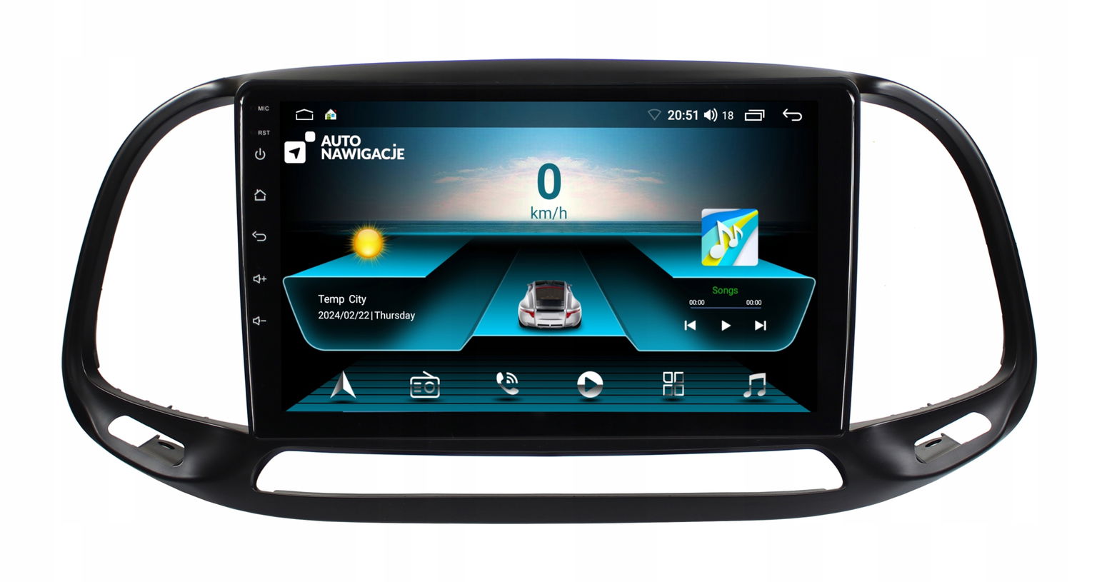 Rádio Navigácia Gps Fiat Doblo 2015+ Android