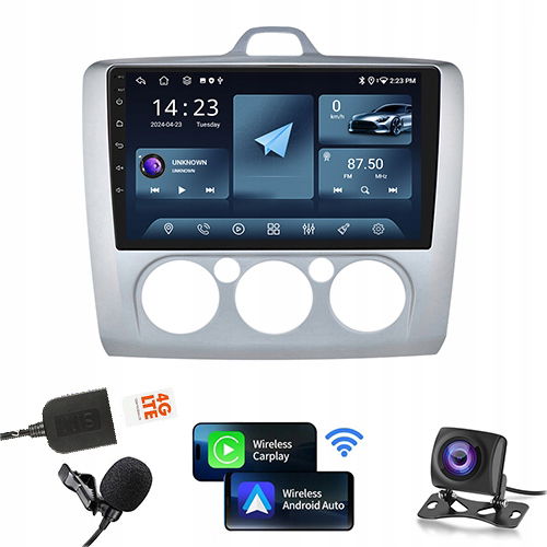 Rádio Navigácia Gps Ford Focus 2004-2011 Android 6GB 128GB Sim