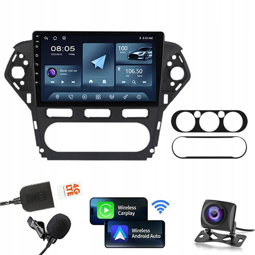 Rádio Navigácia Gps Ford Mondeo MK4 2010-2014 Android 6GB 128GB Sim