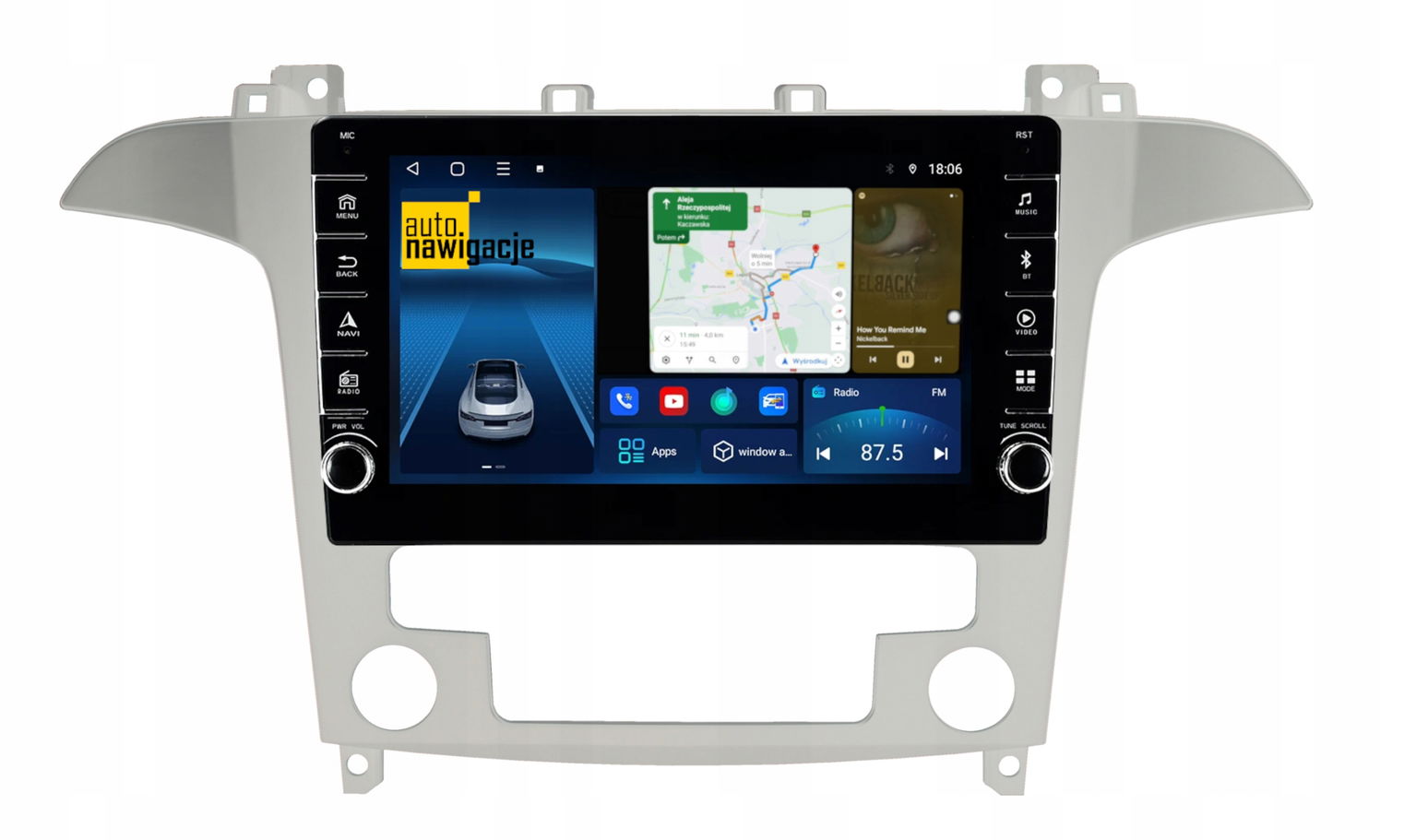 Rádio Navigácia Gps Ford S-max 2006-2015 Android Carplay 8/128 Gb