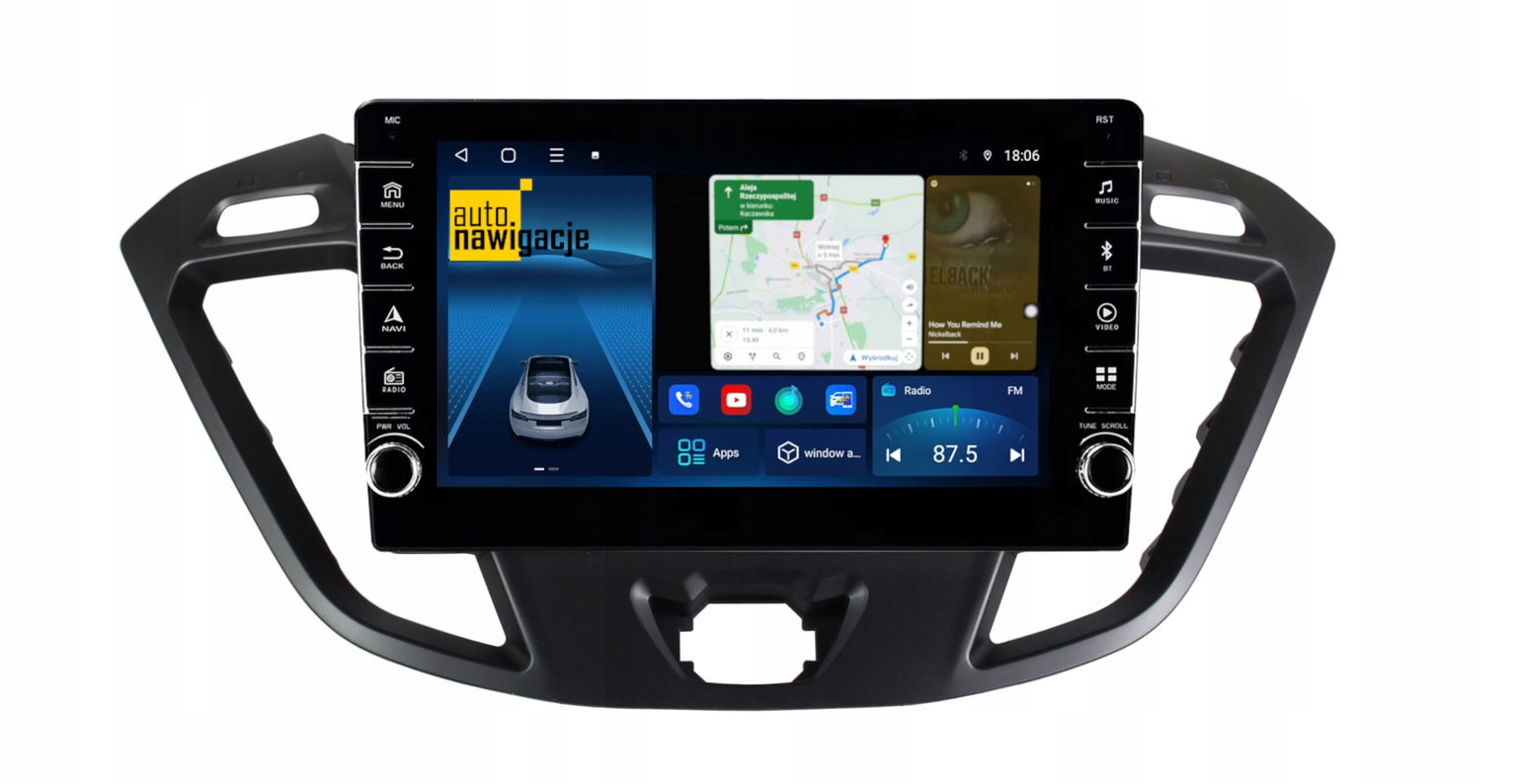 Rádio Navigácia Gps Ford Transit Custom 2012-2018 Android Carplay 2/64 Gb