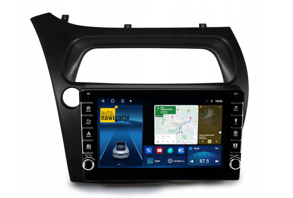 Radio Navigácia Gps Honda CIVIC Ufo 2006-2012 Android Hotová sada!