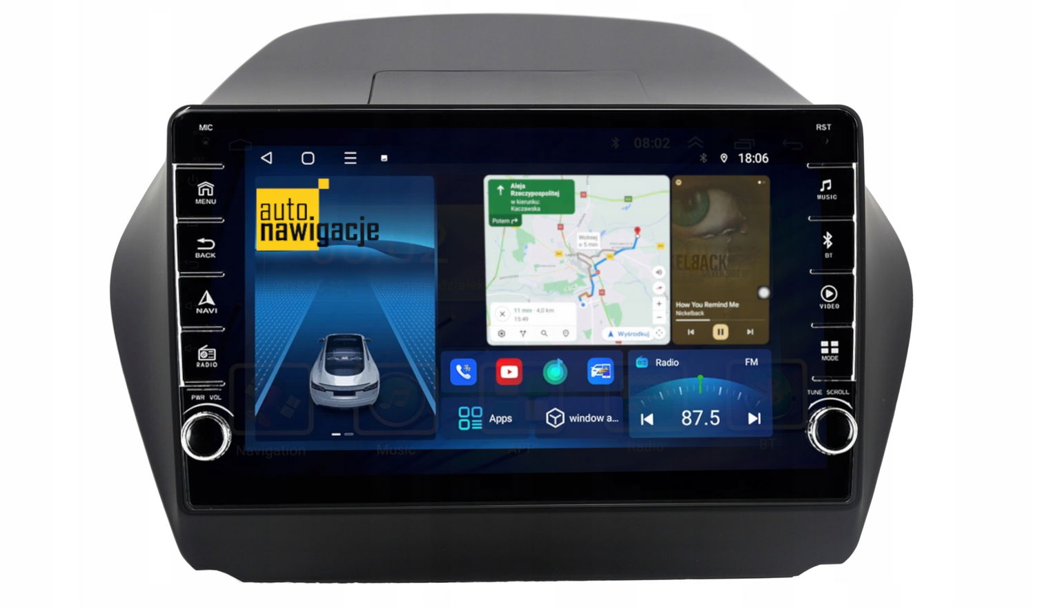 Rádio Navigácia Gps Hyundai IX35 2009-2015 Android Carplay 4/64 Gb