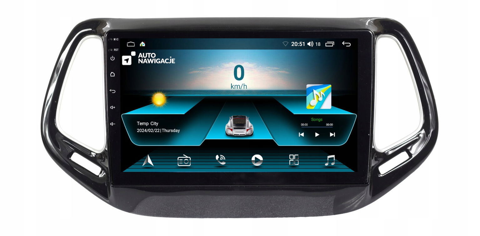 Rádio Navigácia Gps Jeep Compass 2016+ Android
