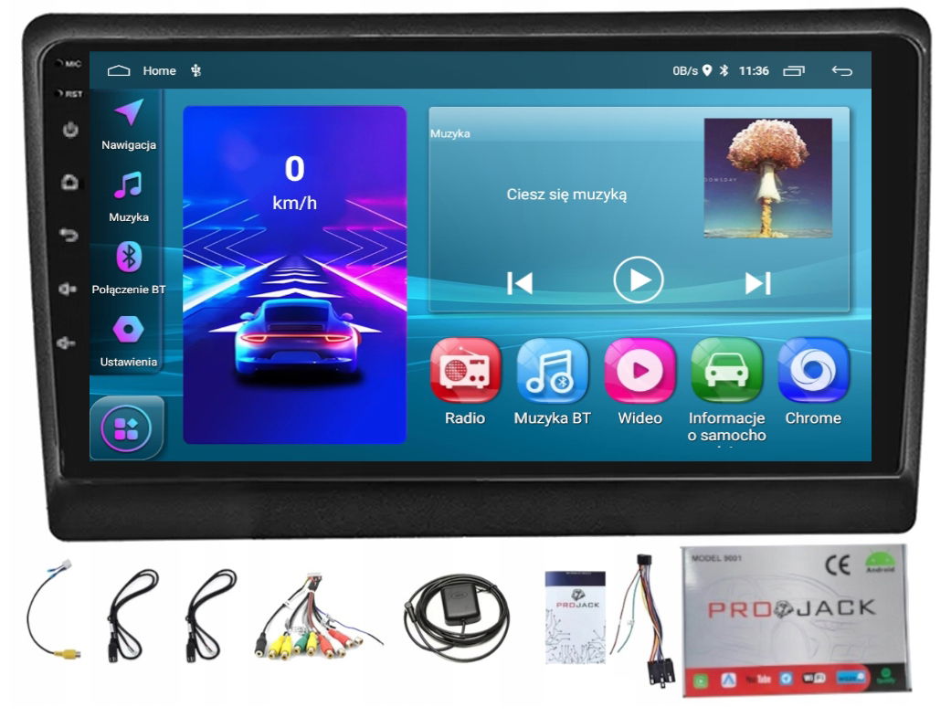 Rádio Navigácia Gps Kia Ceed 2006-2009 Carplay Android Auto 2GB 64GB