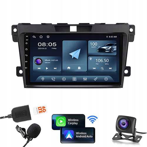 Rádio Navigácia Gps Mazda CX-7 2007-2015 Android 6GB 128GB Sim