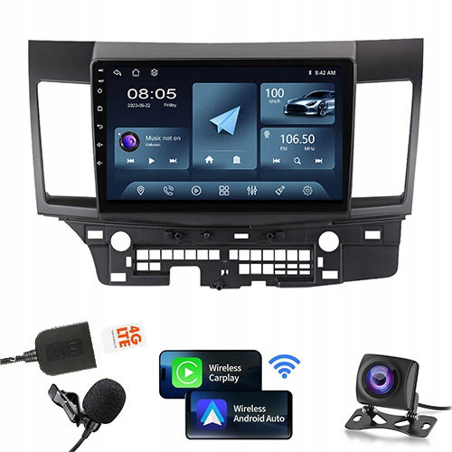 Rádio Navigácia Gps Mitsubishi Lancer 2007-2014 Android 6GB 128GB Sim
