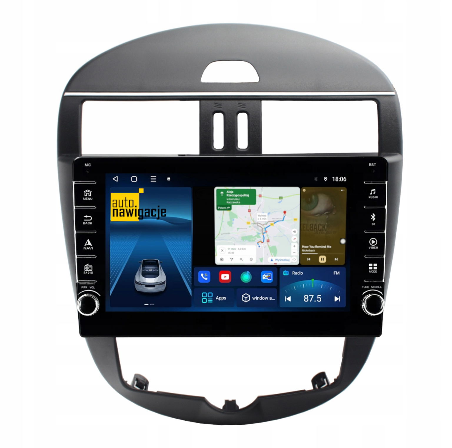 Rádio Navigácia Gps Nissan Tiida 2011-2015 Android