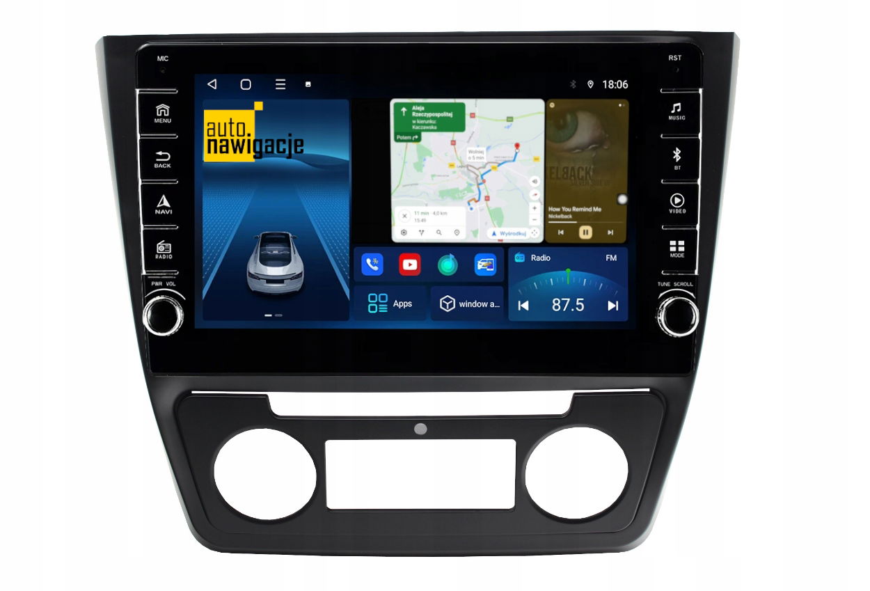 Rádio Navigácia Gps Škoda Yeti 2014-2018 Android