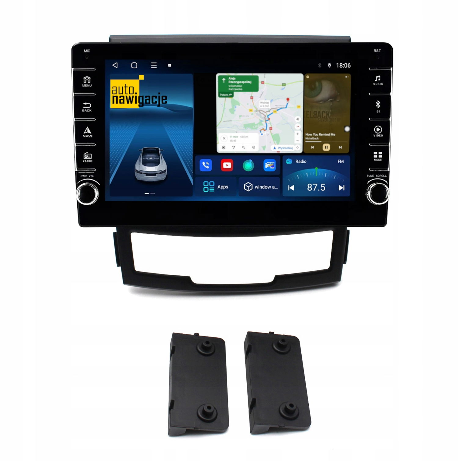Rádio Navigácia Gps Ssangyong Korando 2010-2013 Android
