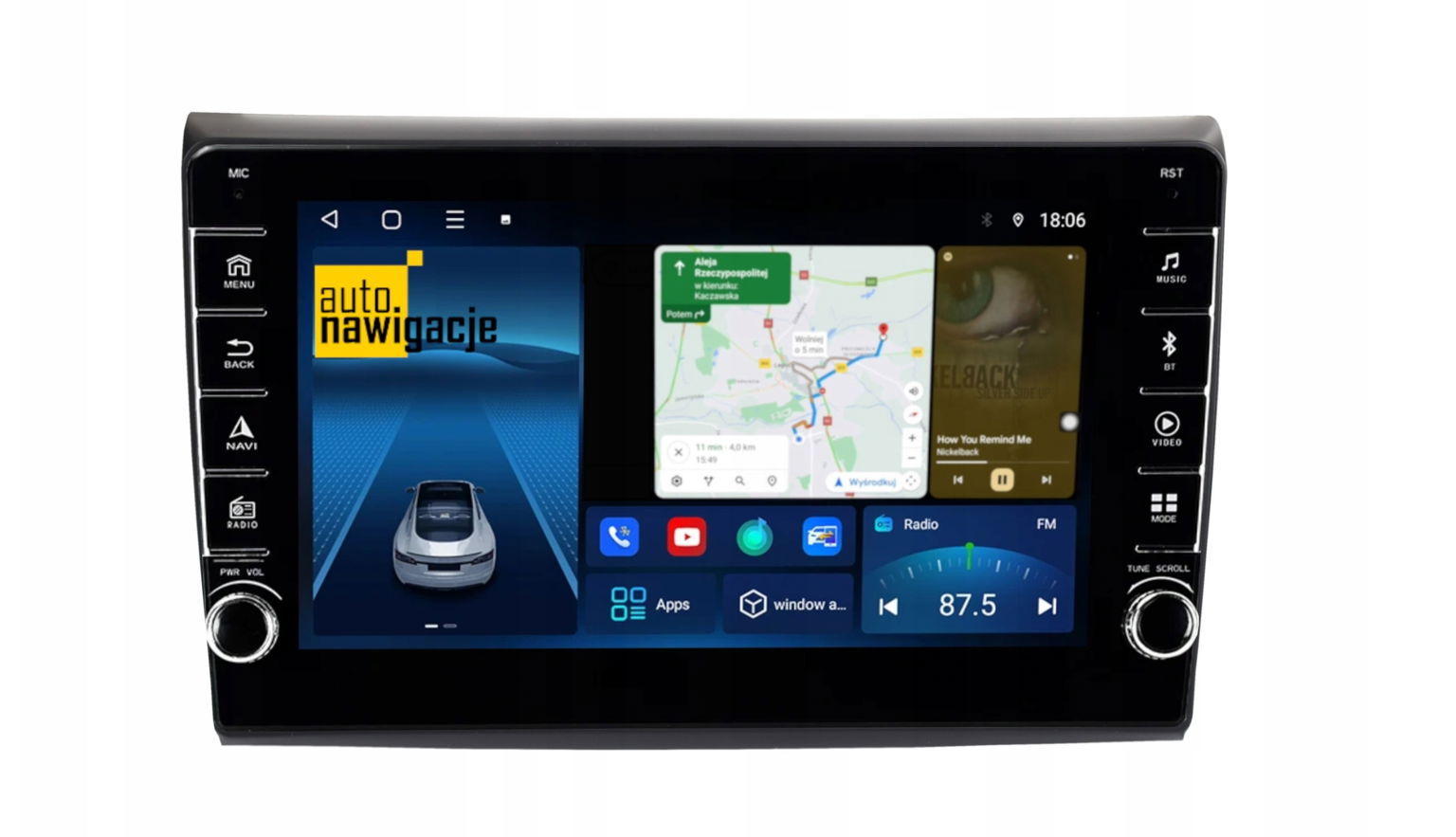 Rádio Navigácia Gps Ssangyong Rexton 2002-2006 Android