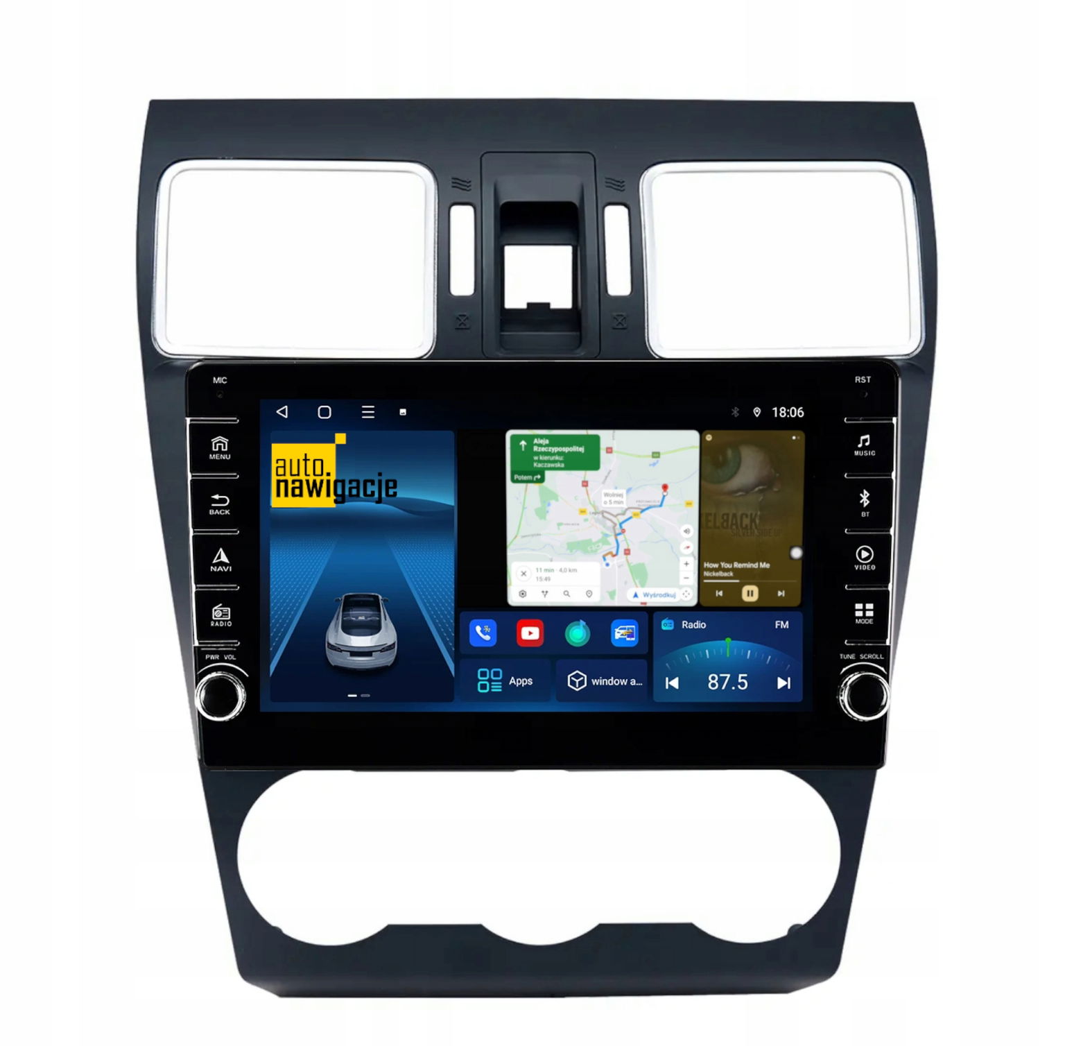 Rádio Navigácia Gps Subaru XV Android