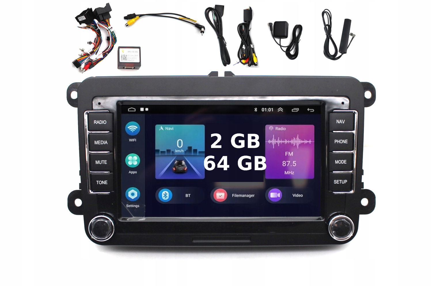 Rádio Navigácia Gps Volkswagen Eos 2006-2015 2GB 64GB Android