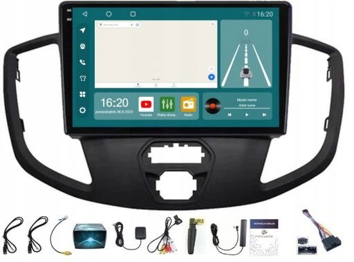 Rádio Navigácia Gps Wifi Bt Ford Transit Carplay Android Auto 8GB 256GB Sim