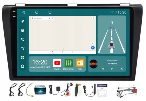 Rádio Navigácia Mazda 3 2004-2009 Carplay Android 8/256GB Sim