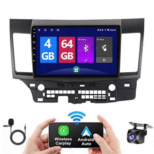 Rádio Navigácia Mitsubishi Lancer 2007-2014 Android Auto Carplay 4GB 64GB