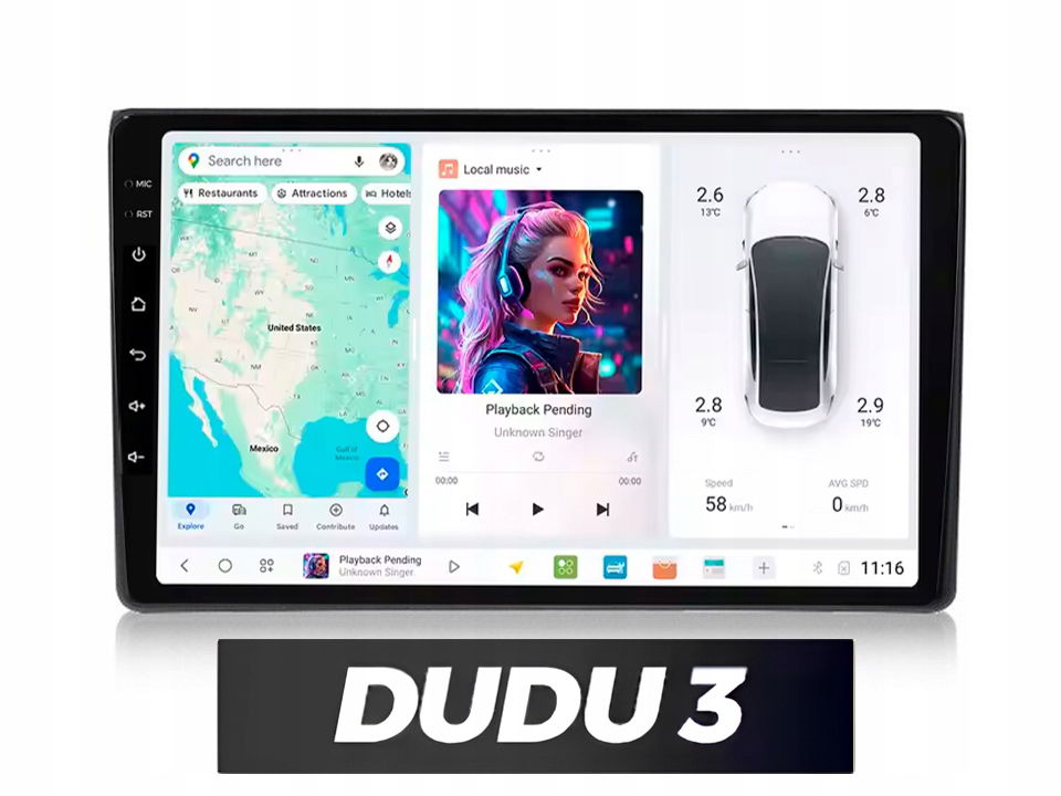 Rádio s Androidom Dudu 3 pre Audi A4 2002-2008 4/64 CarPlay, Bluetooth, Gps