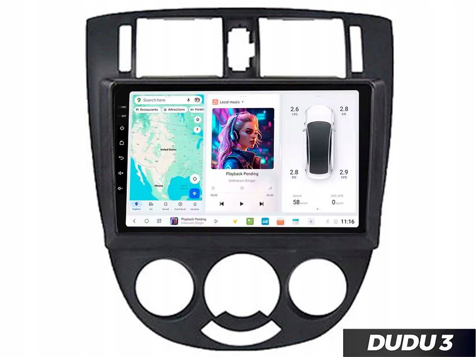 Rádio s Androidom Dudu 3 pre Chevrolet Lacetti 2004-13 4/64 CarPlay, Bluetooth