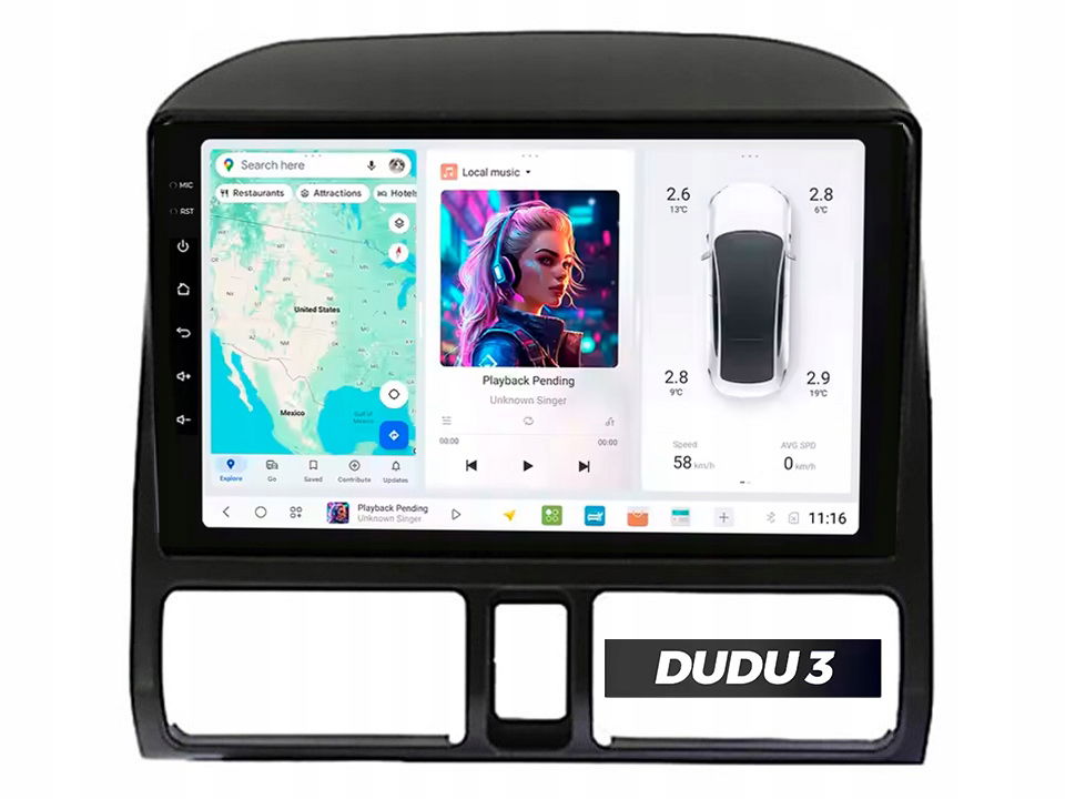 Rádio s Androidom Dudu 3 pre Honda Crv 2002-2005 4/64 CarPlay, Bluetooth, Gps
