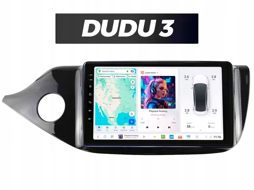 Rádio s Androidom Dudu 3 pre Kia Ceed 2 Jd 2012 4/64 CarPlay, Bluetooth, Gps
