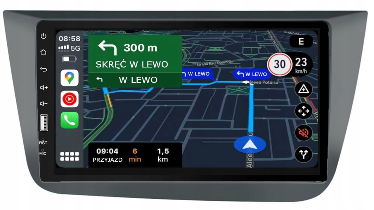 Rádio Seat Toledo 2004-2015 Android-auto Carplay Usb MP3 MP5 Bluetooth