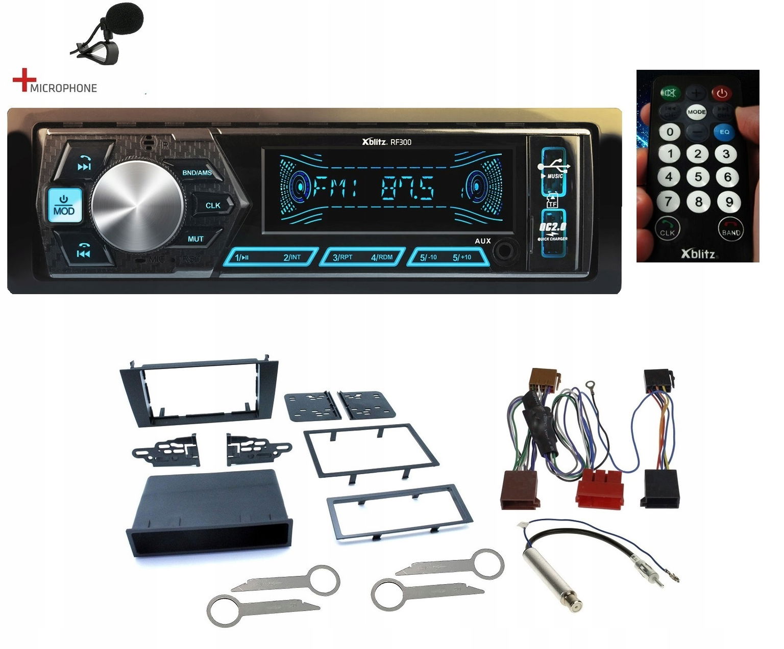 Rádio Xblitz RF300 s Bluetooth, Usb a Sd kartou pre Audi A4 B5