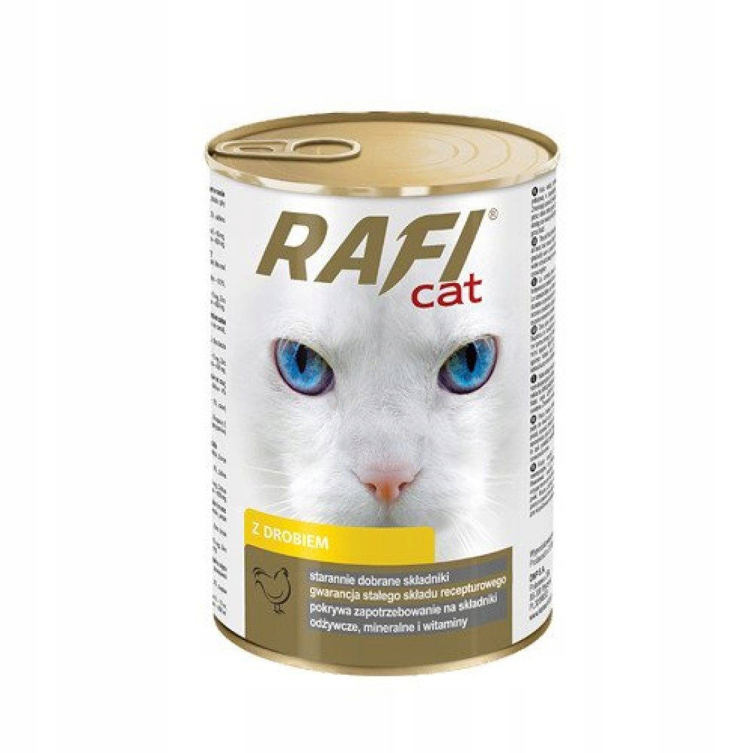 Rafi Cat Vlhké Krmivo pre mačky s hydinou 415 g