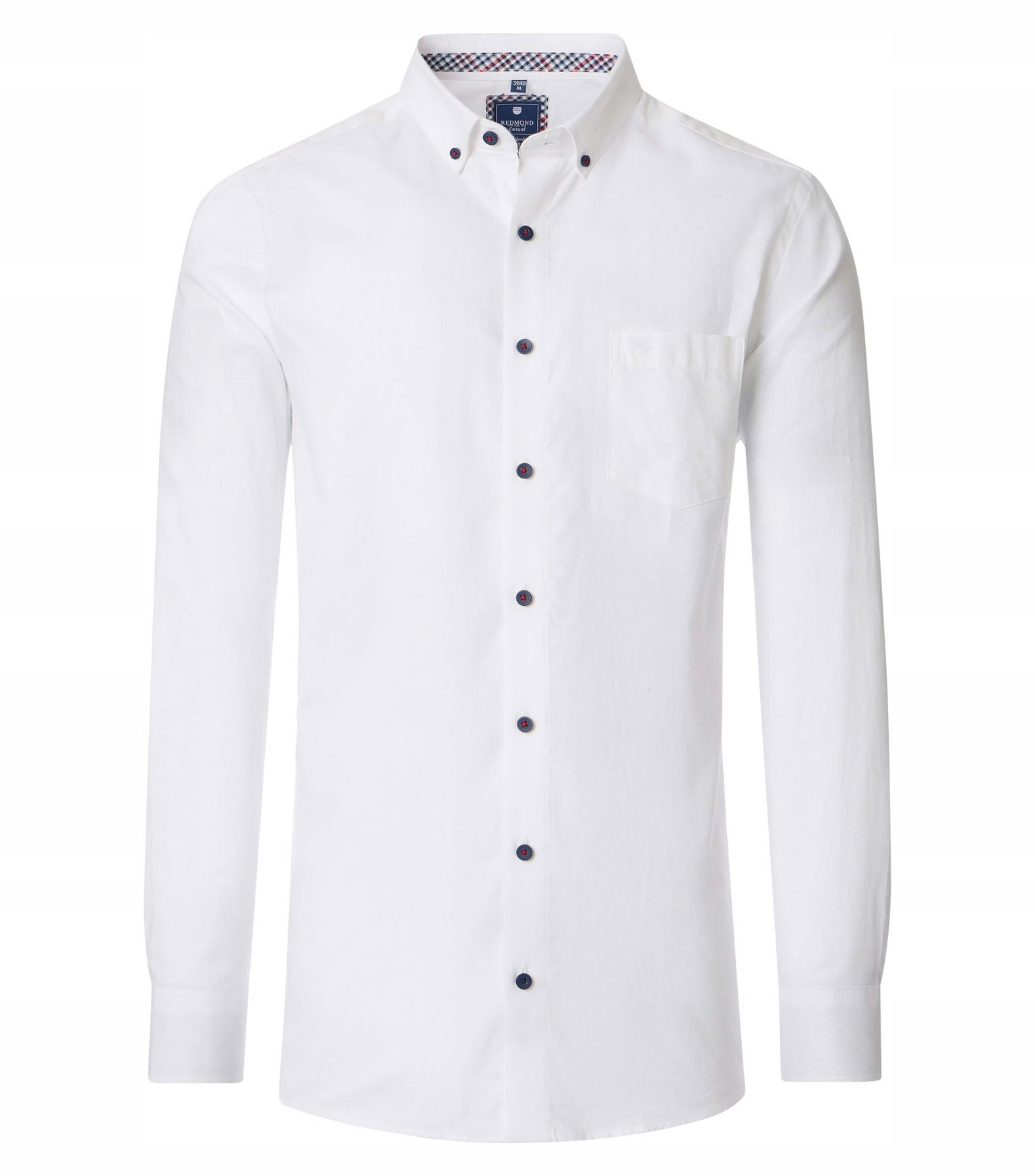 Redmond Veľké Rozmery Obchodná Košeľa Casual Biela 3XL 154 cm