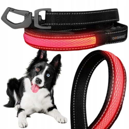 Reflexná Smyčka Pre Psov s Led páskou 152 cm až 30 kg (M/L) Dogness