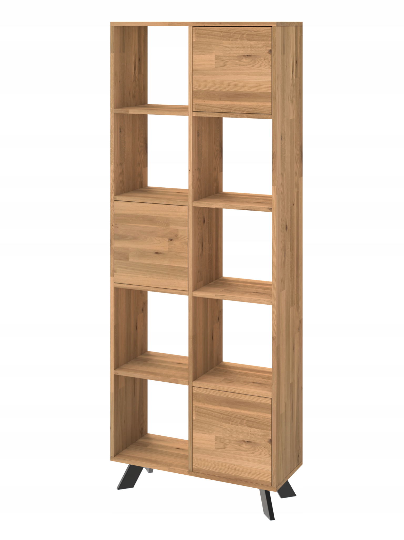 Regál dubový Toledo Box s dvierkami 193x74x30