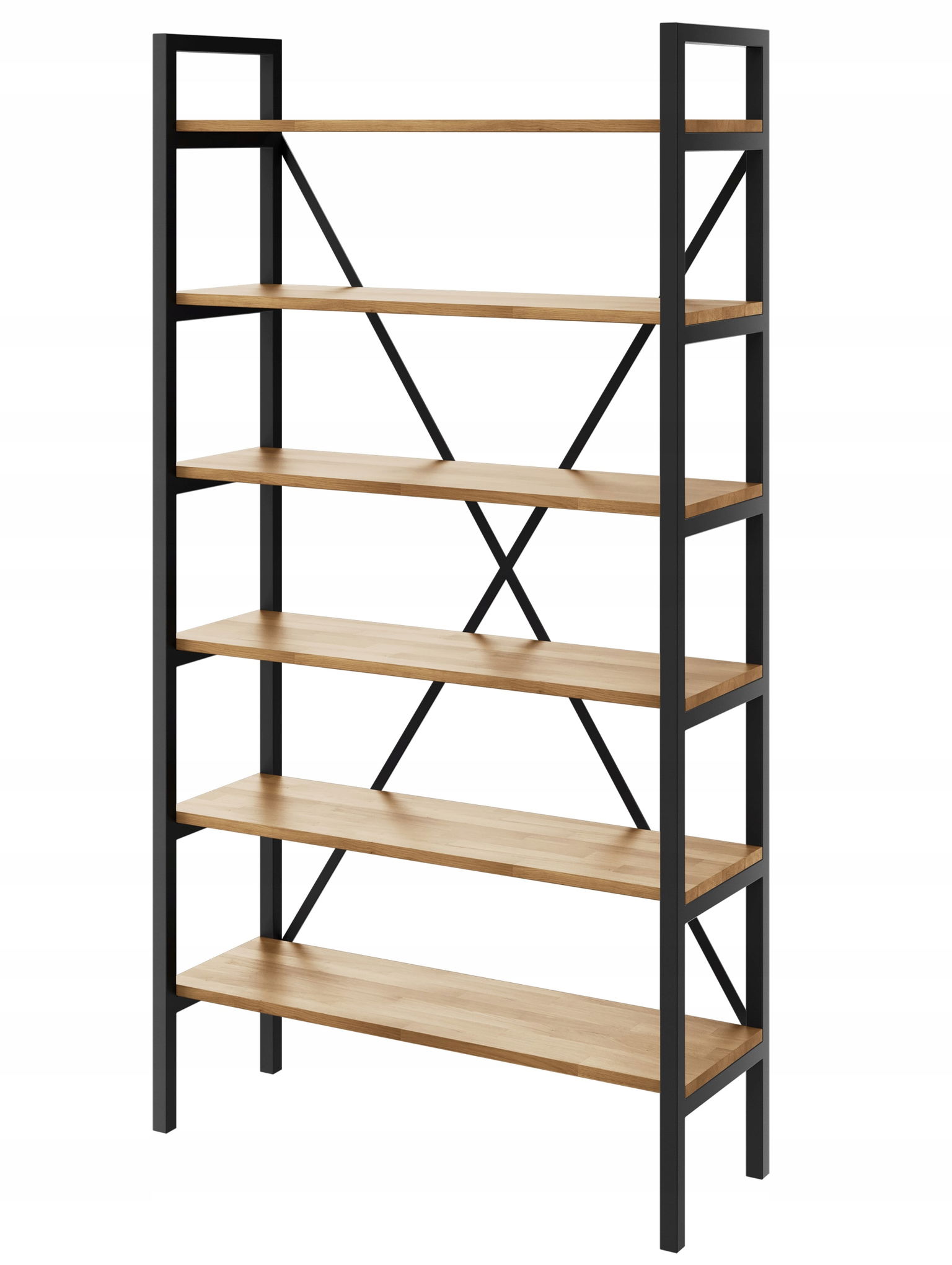 Regál Loft industriálny na knihy dub D6-40 140 cm