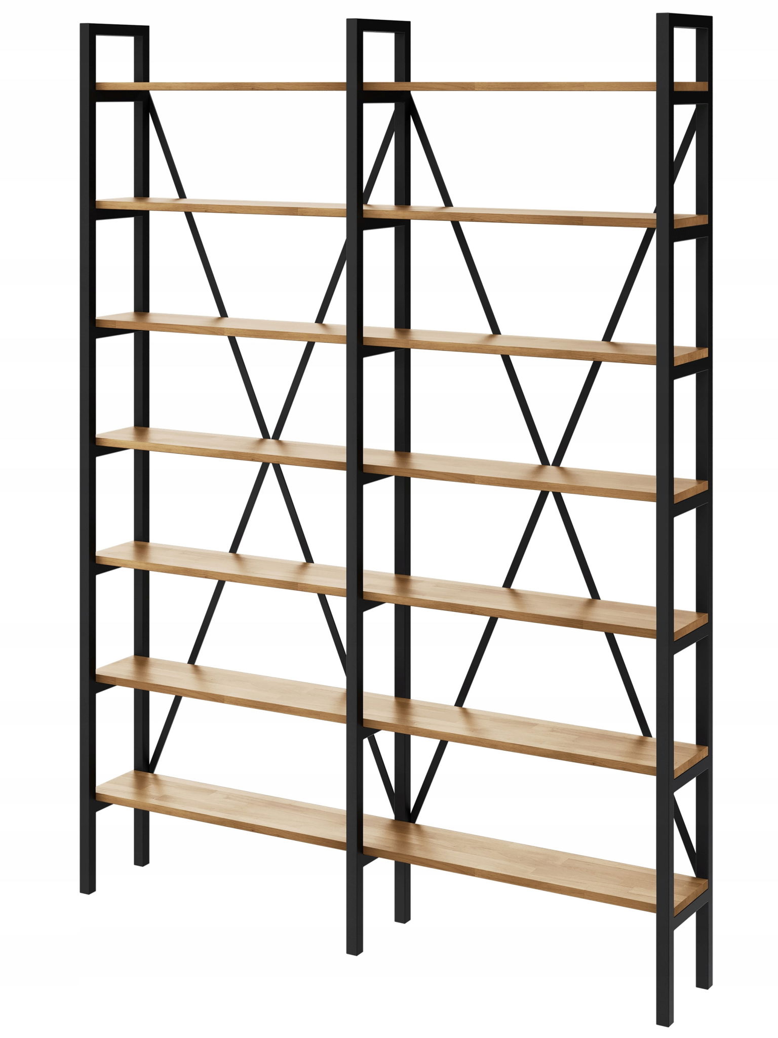 Regál Loft industriálny na knihy dub D7-20 160 cm