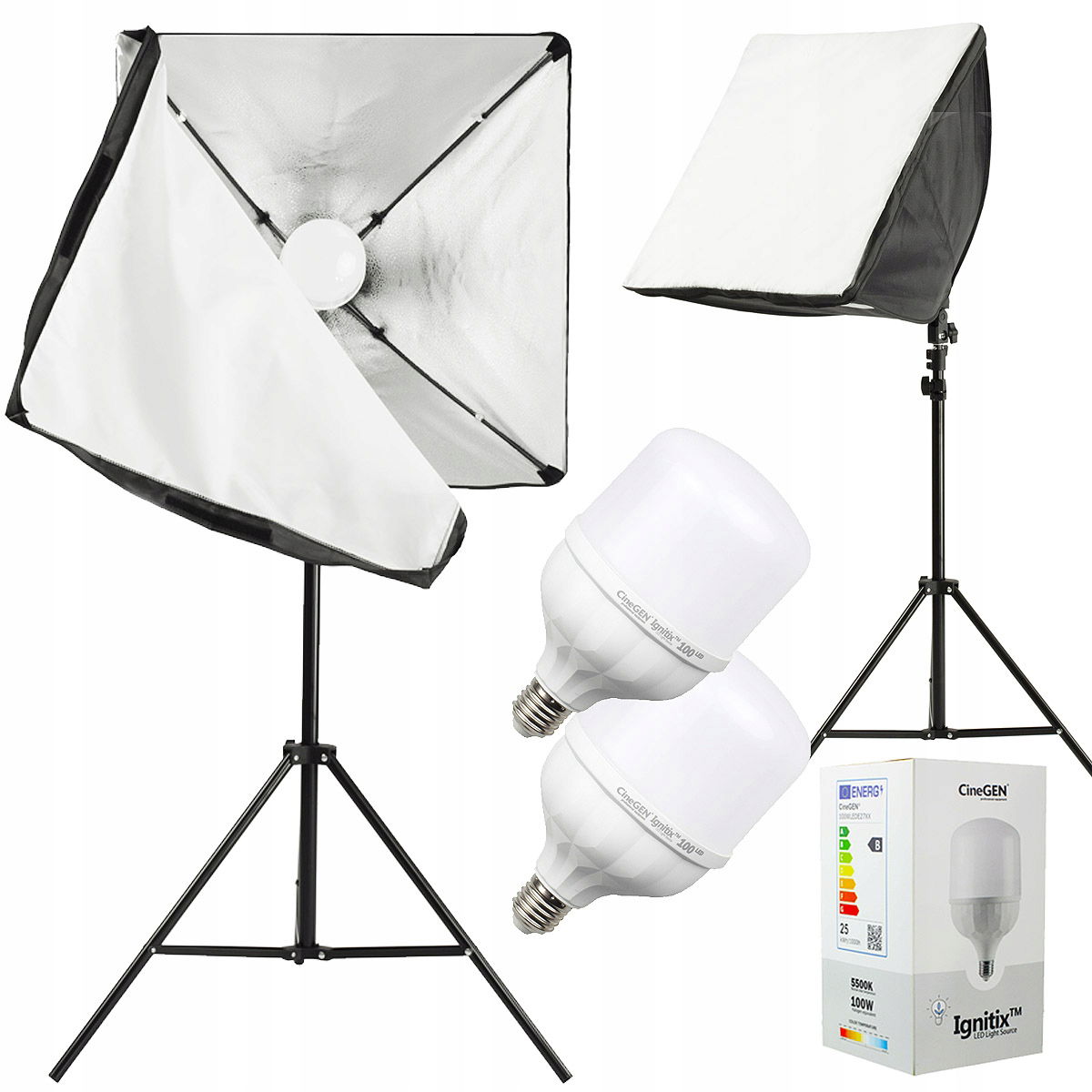 ReLed2 Dvojitý Led set s softboxami 40x40