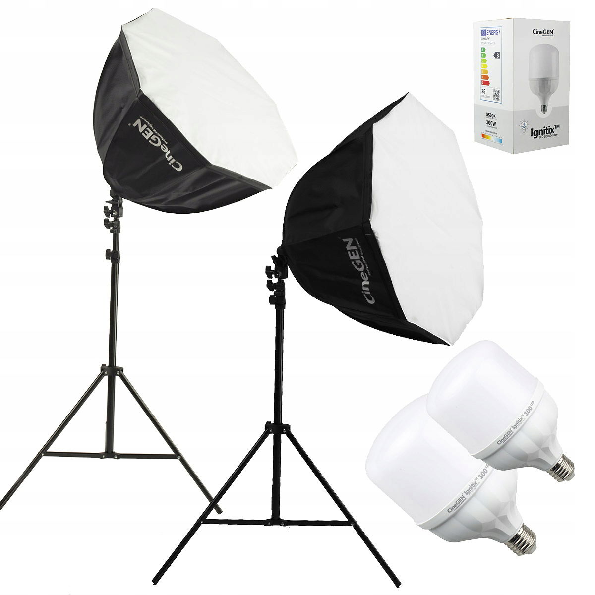 ReLED2 Dvojitý Led set so softboxami octa 60 Novinka!
