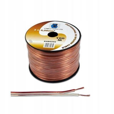 Reproduktorový kábel 0.5 mm medený 100 m Cabletech