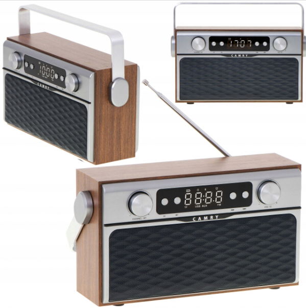 Retro Kuchynské Rádio Drevené Bluetooth Usb Fm Sd