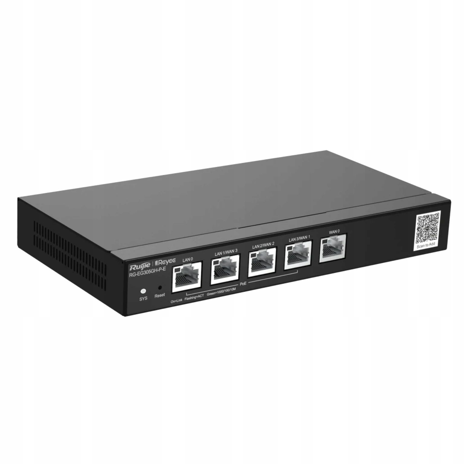 Reyee RG-EG305GH-P-E Káblový Router, Vpn, 1X Lan, 1X Wan, 3X Lan/wan