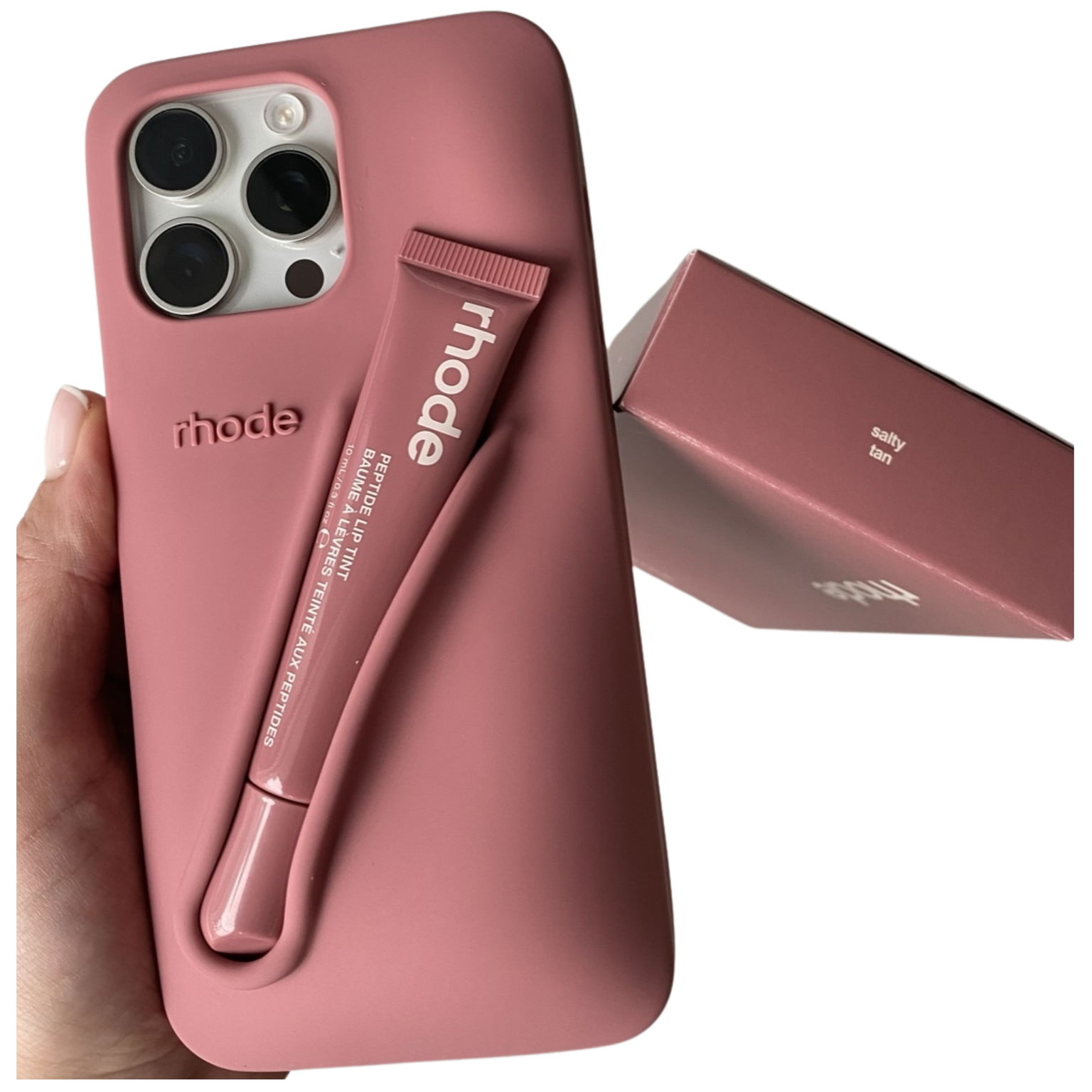 Rhode puzdro na pery Salty Tan pre Apple iPhone 14 Pro