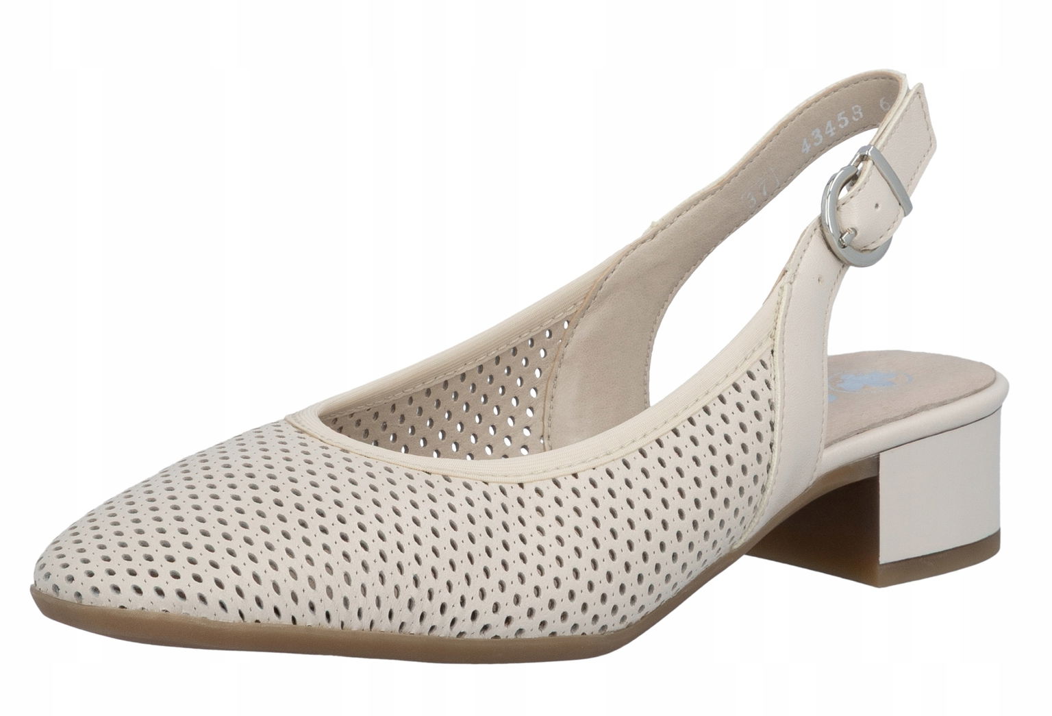 Rieker 43458-60 veľ.40 béžové elegantné kožené sandále, lodičky, Tuhosť H