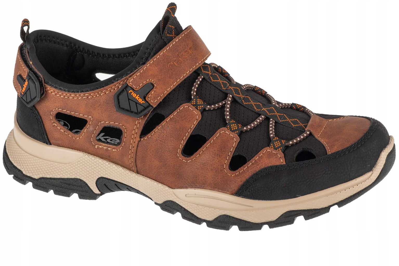Rieker Sandals [40] Pánske kožené sandále, hnedé