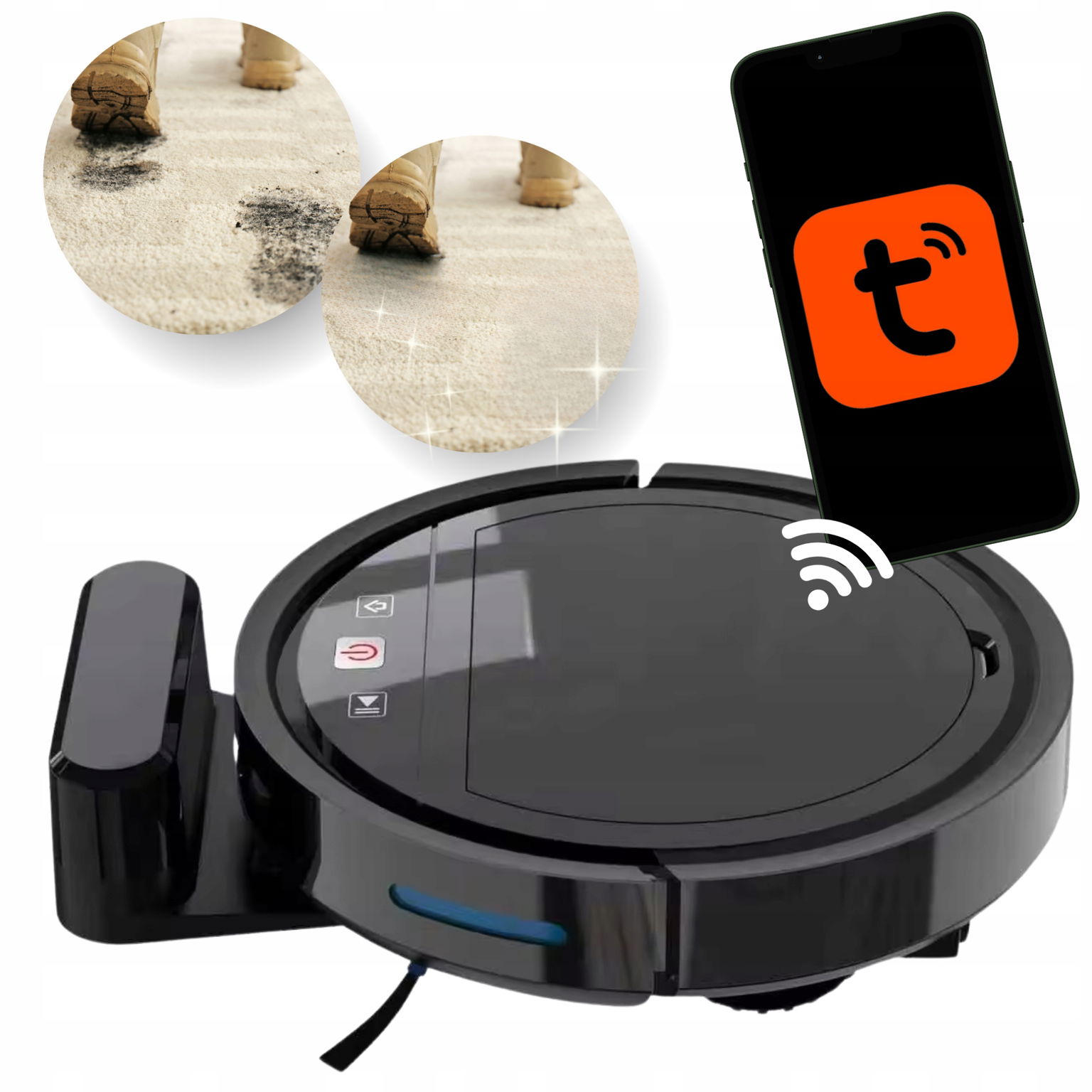 Robotický Vysávač Inteligentný Wifi Vysávač Tuya PY-310