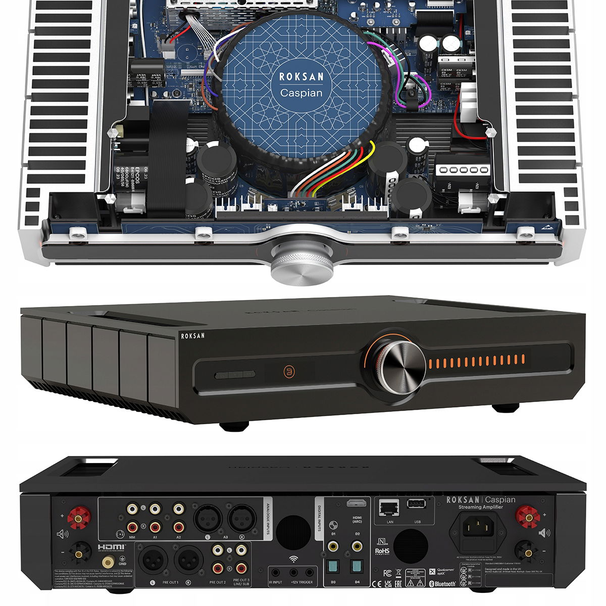 Roksan Caspian 4G Streaming Amplifier Sieťový Zosilňovač Stereo BluOS Hdmi
