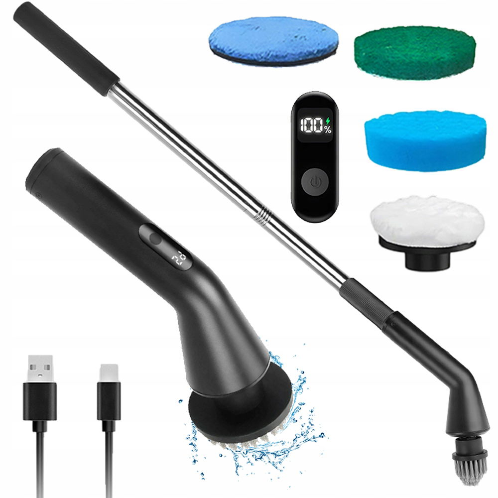 Rotačný Mop, Elektrická Kefa Na Čistenie 37 W, Vodotesnosť IPX7