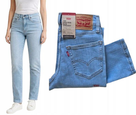 Rovné džínsy Levi's 724 High-Rise Slim Straight W25 L30 25x30 Premium Xs