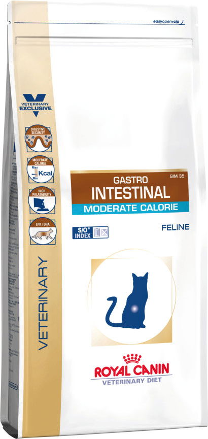 Royal Canin Gastrointestinal Moderate Calorie S/o 2 kg Suché krmivo pre mačky