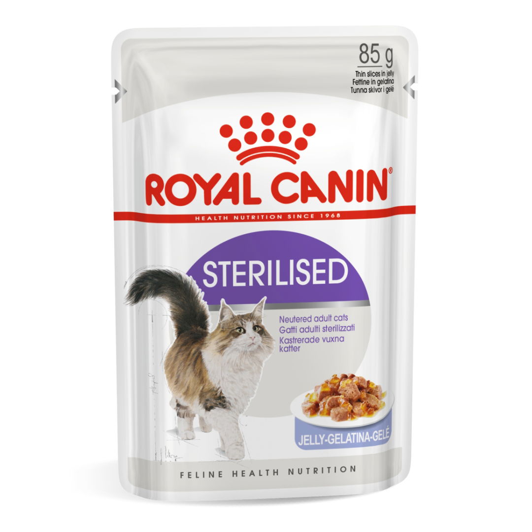 Royal Canin Sterilised v želé 85 g Vlhké Krmivo pre sterilizované mačky