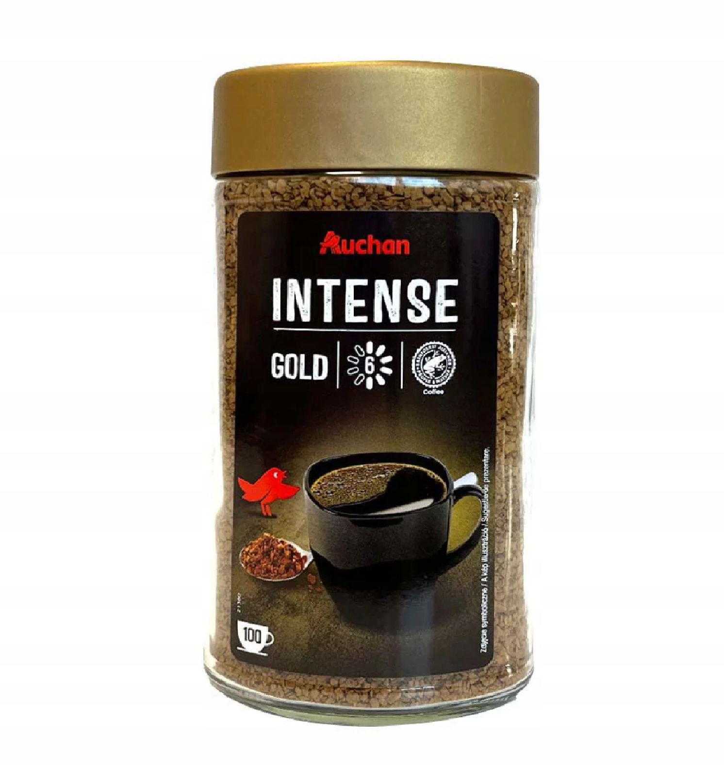 Rozpustná káva Gold intense Auchan 200 g